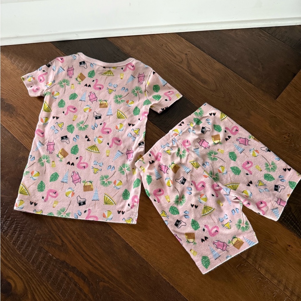 Janie and Jack Pink Pajama Set with Beach Print - Picture 5 of 5